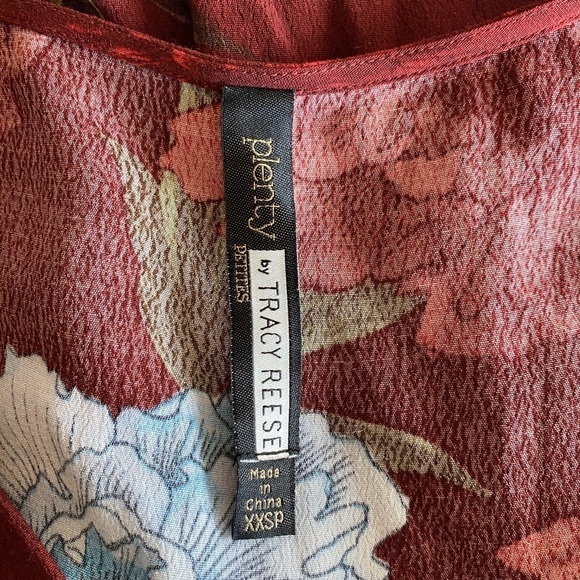 Tracy Reese Aleah Red Floral Midi Dress for Anthropologie XXSP - Picture 5 of 8